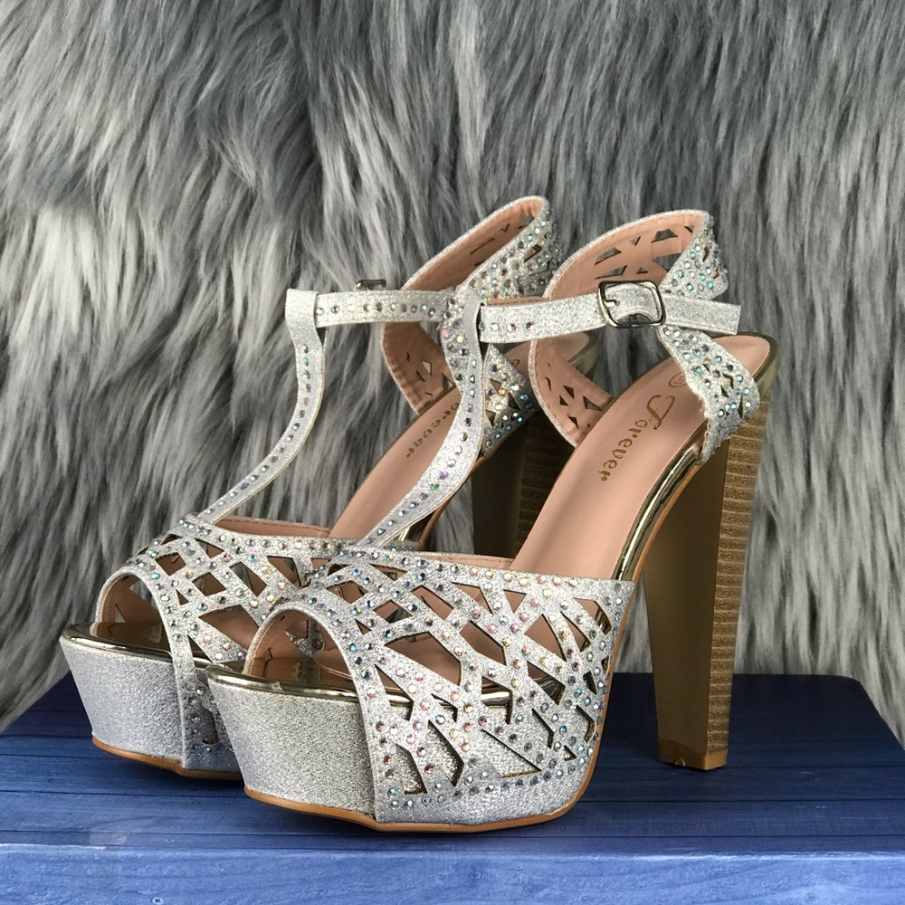PEEP TOE PUMP PARTY HEELS